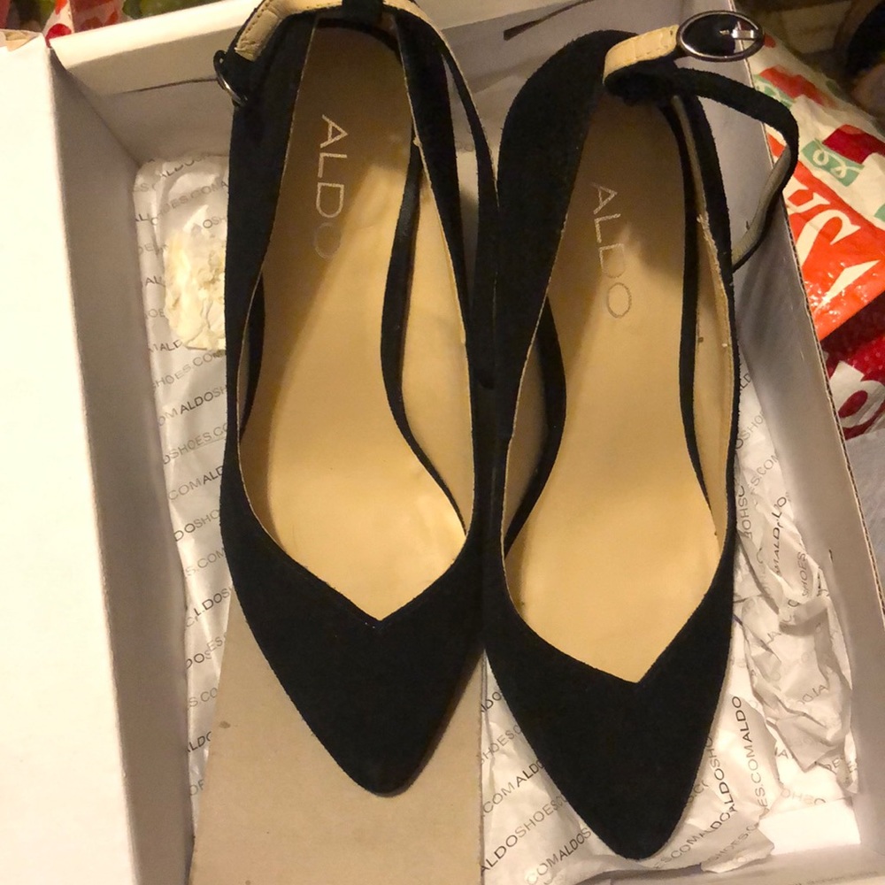 Aldo suede chunky heel